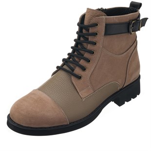 Costo shoesBot ve Çizmeler45 - 46 - 47 - 48 -49 - 50   EF703-G Kum Büyük Numara Dana Derisi Rahat Geniş Kalıp Erkek Bot